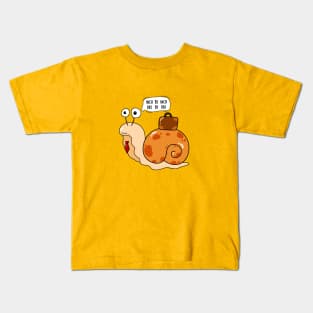 Snail and work Kids T-Shirt